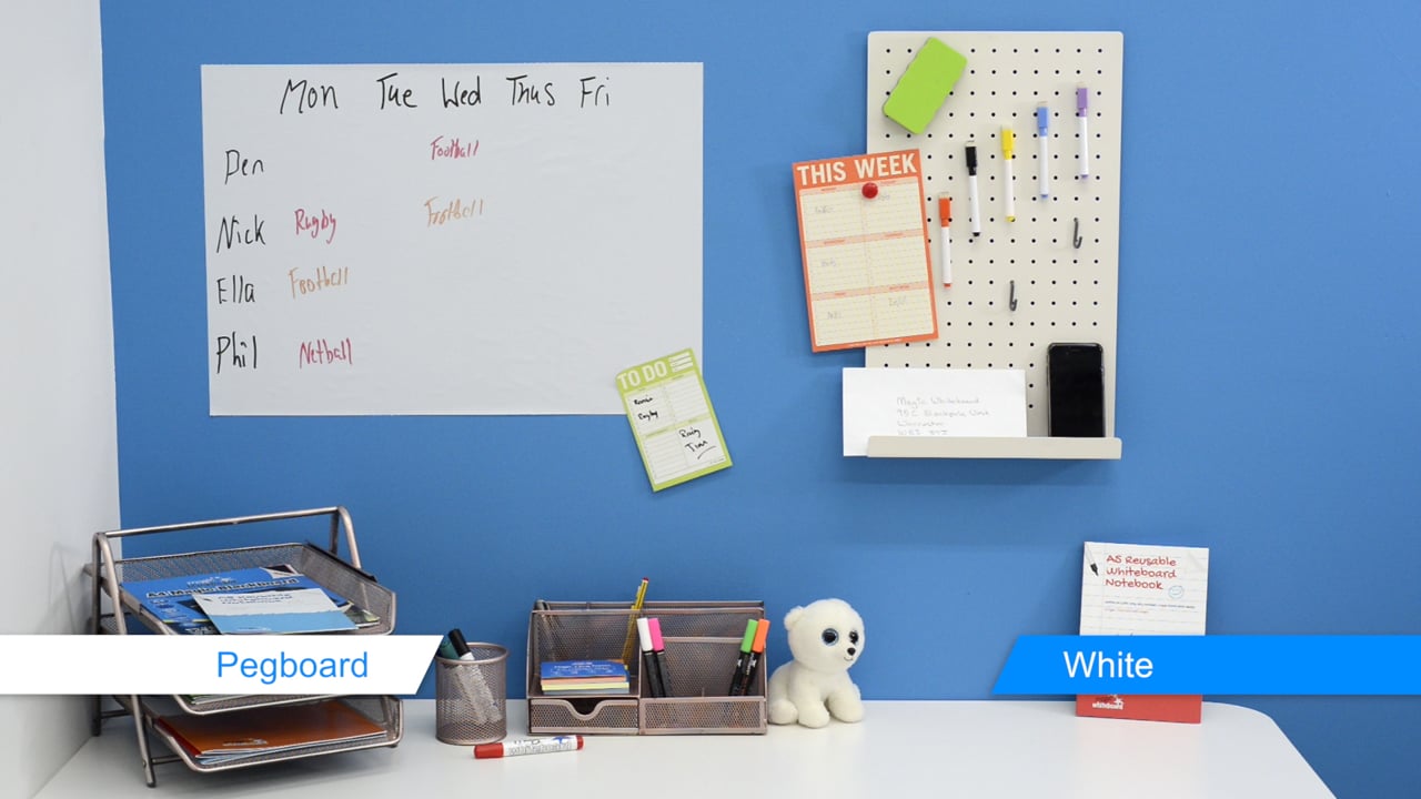 Magic Whiteboard - Pegboard White