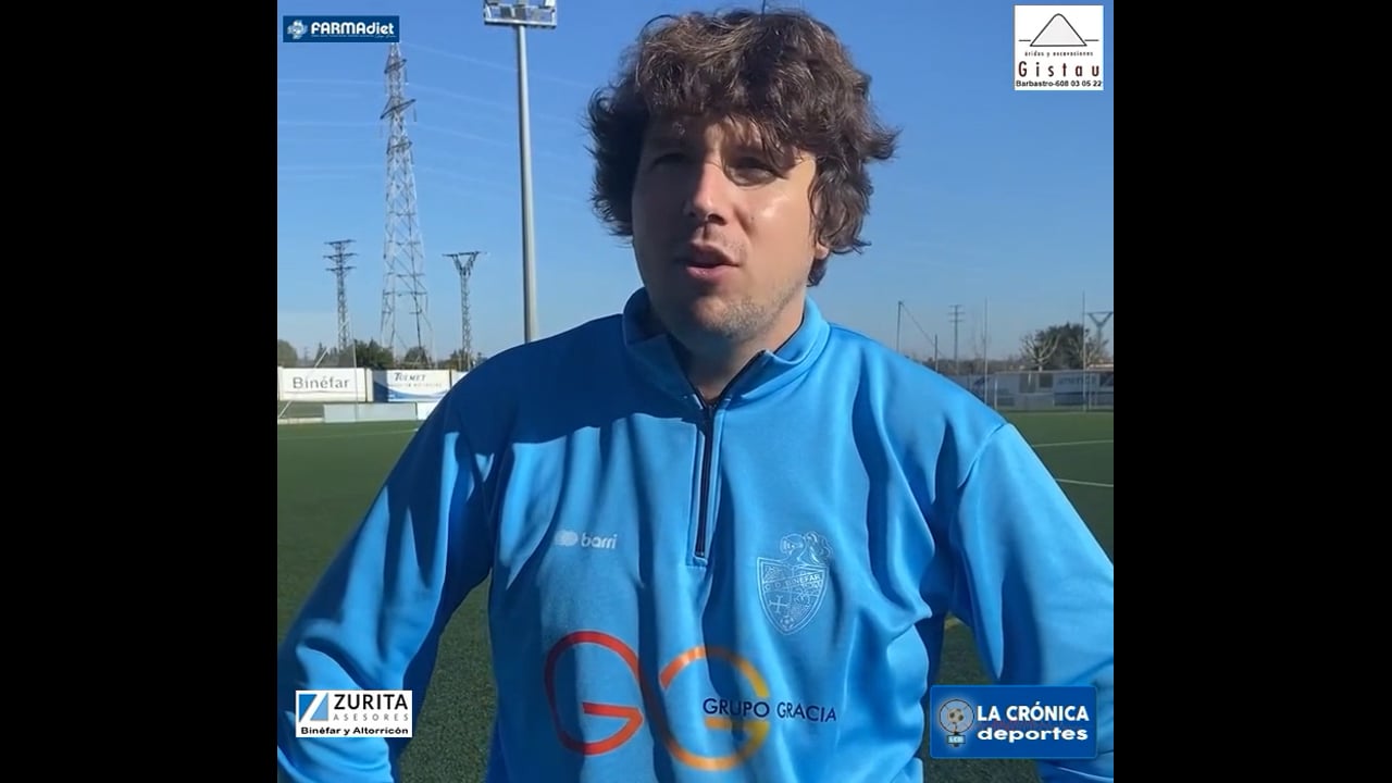LUIS ARCAS (Entrenador Binéfar) CD Binéfar 1-1 SD Ejea / J 13 / Tercera Rfef / Fuente: Facebook CD Binéfar