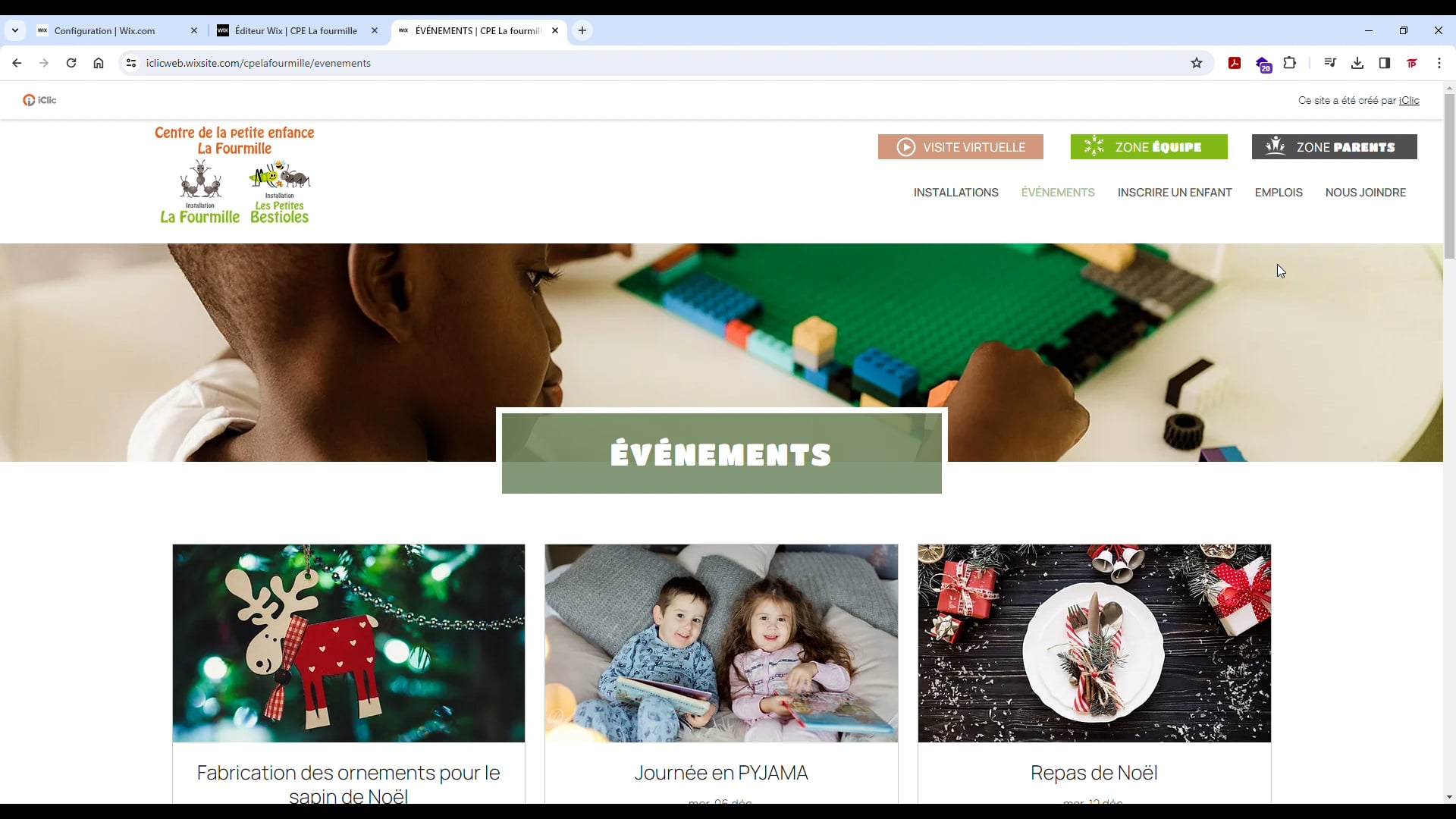 Ajouter des événements  | Calendrier | Accueil | Événements