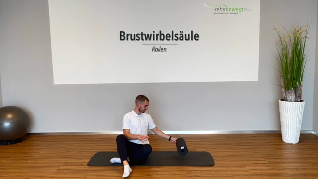 Übungen Faszienrolle - Brustwirbelsäule