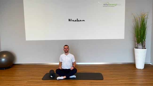 Übungen Faszienrolle - Nacken