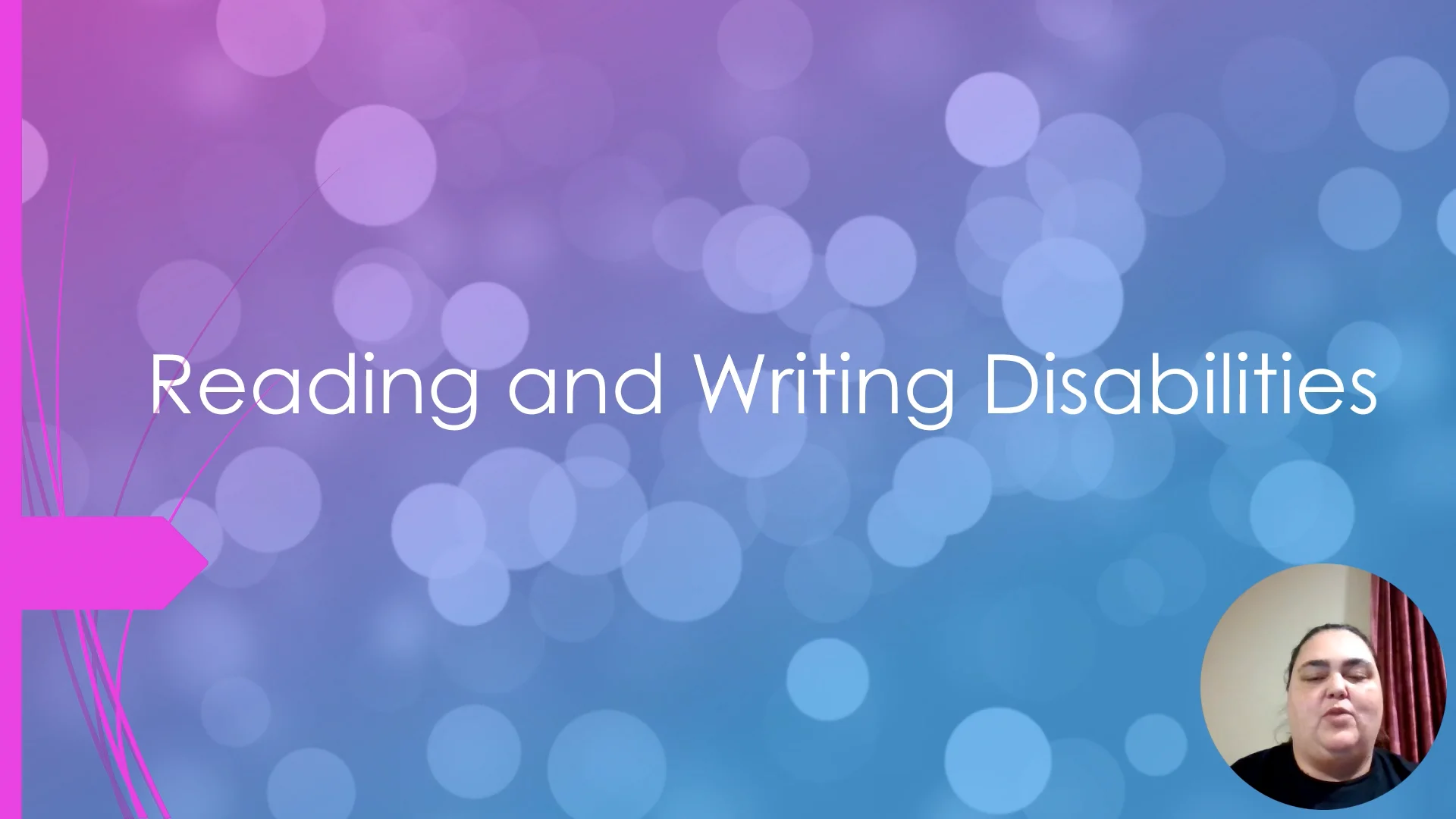 Reading and Writing Disabilities on Vimeo