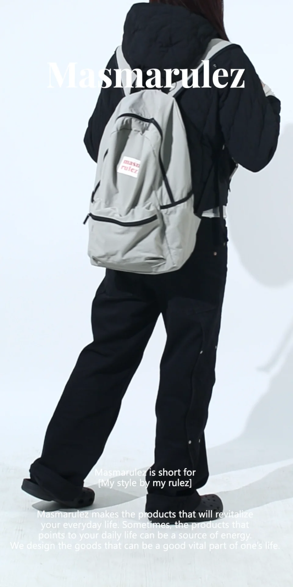 ★masmarulez★ Daily backpack Gray MUSINSA | MASMARULEZ [INT] mini ver. Daily backpack _ Gray