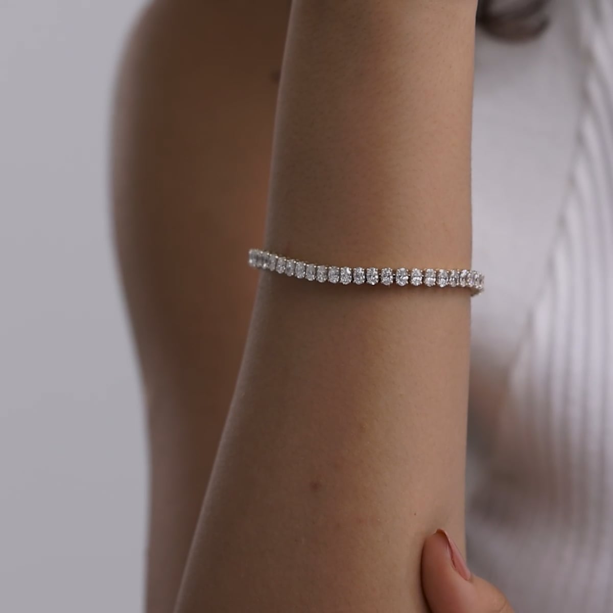 product video for 9 ctw Oval Lab Grown Diamond Tennis Bracelet - 7 Inches