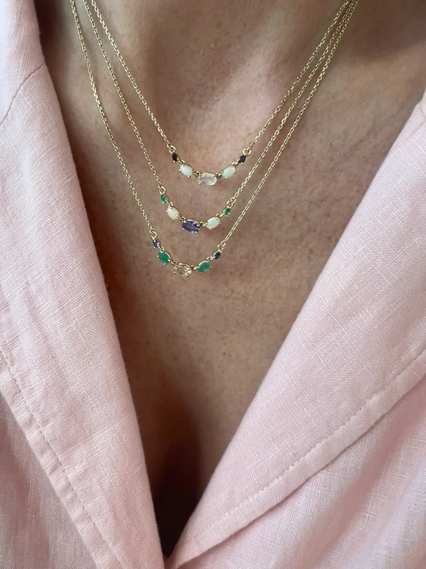 ★TATIANA☆MULTI ORNAMENT NECKLACE MUSINSA | TATIANA (Silver 925) Multi-Ornament Necklace NZ2160