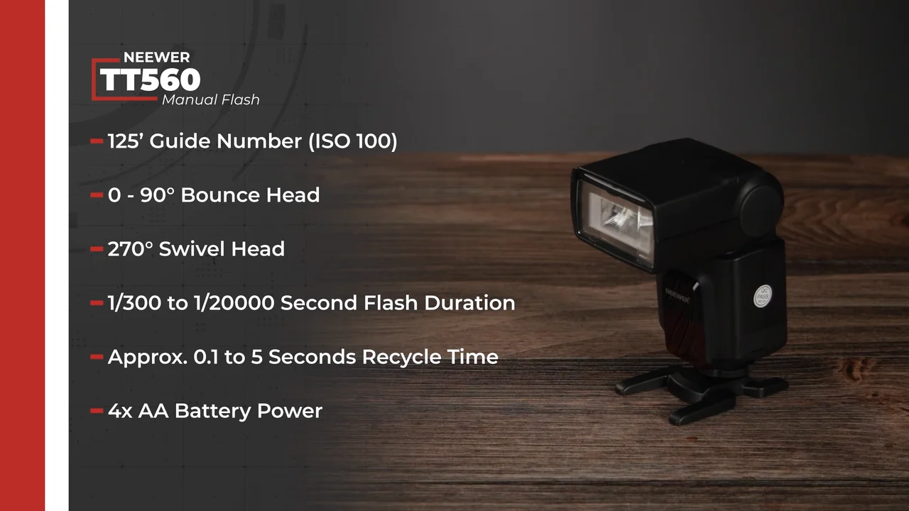 Neewer TT560 Flash Speedlite avec 12 Filtres de Couleur pour Canon