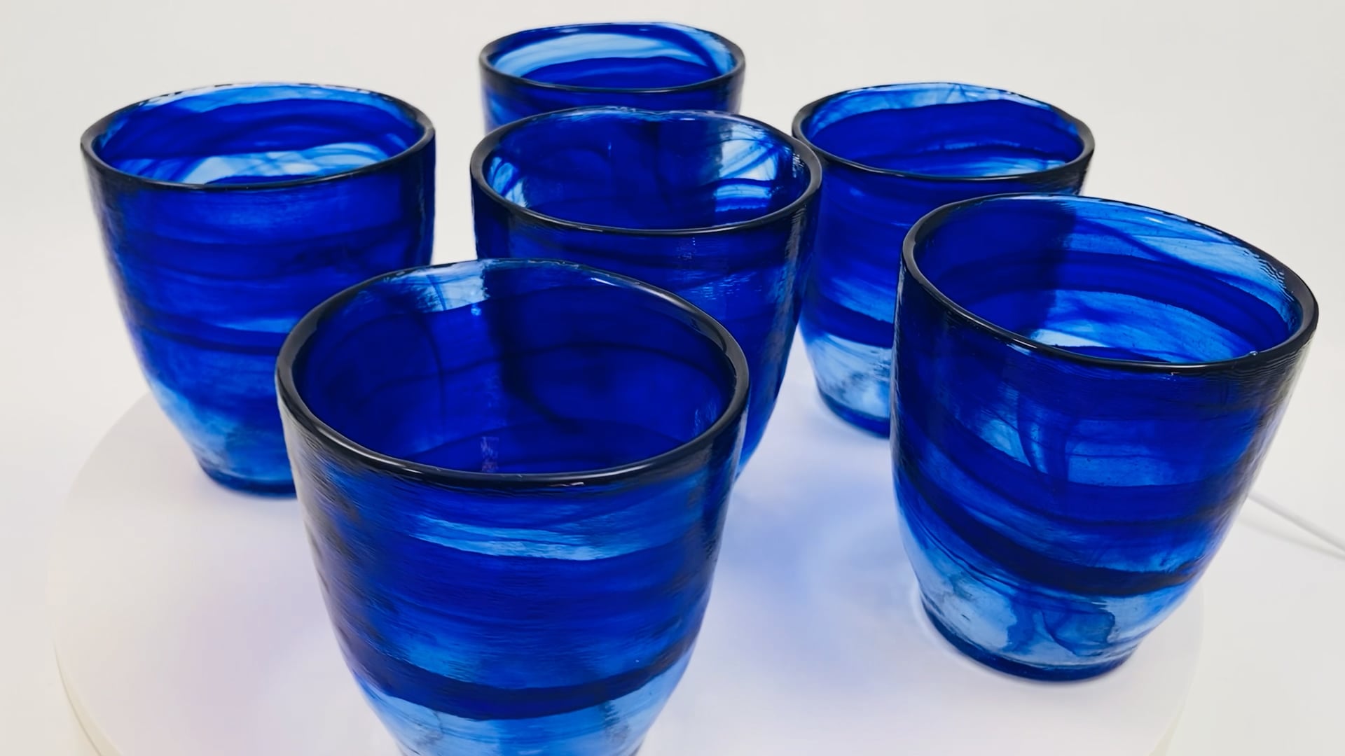 Amazon.com | Anchor Hocking Essex Old Fashioned Rocks  Vintage Cobalt Blue Handblown Old Fashioned Glasses main image 2