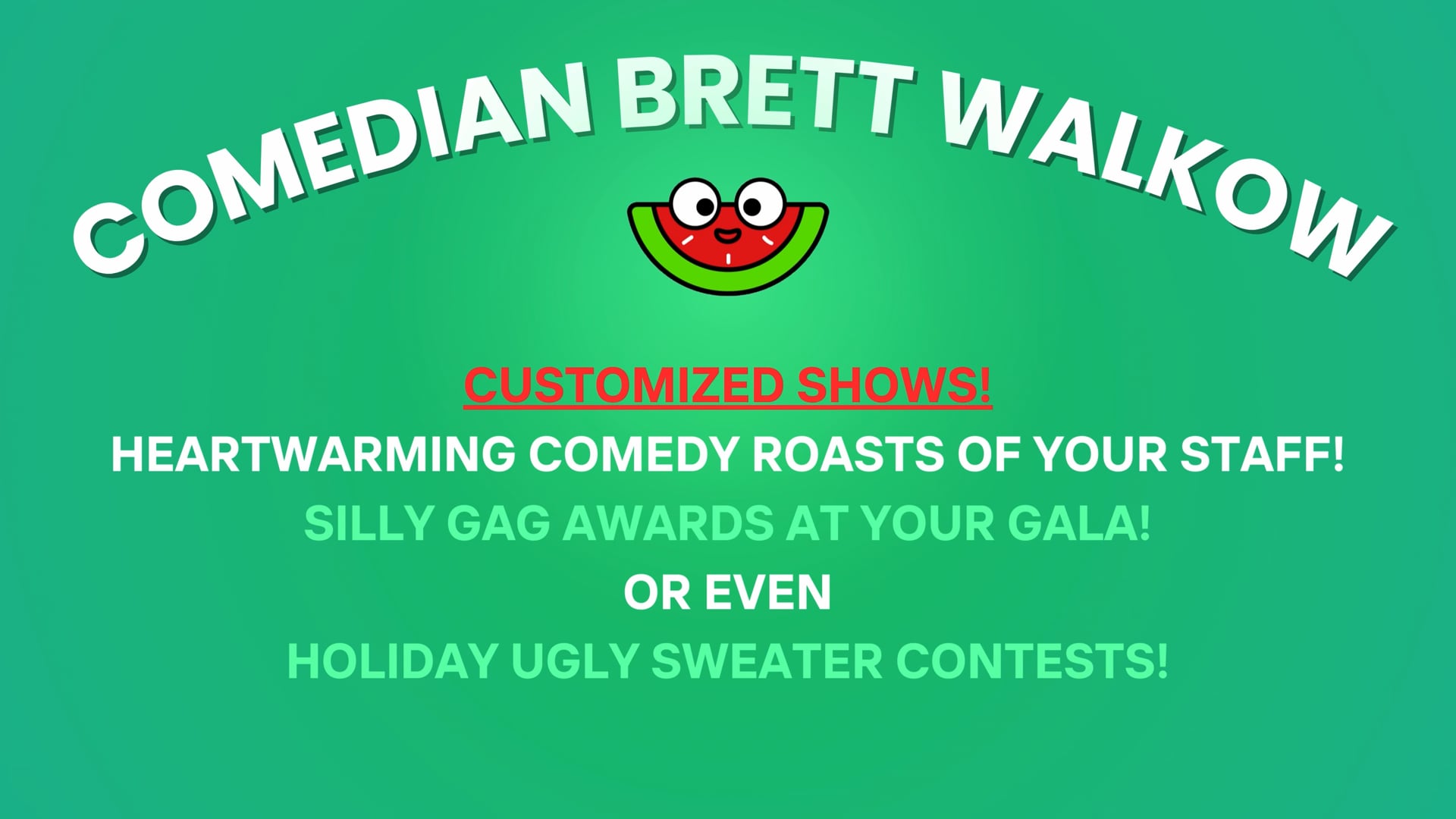Promotional video thumbnail 4 for Brett Walkow : Comedian, Game Show Host, & Auctioneer!