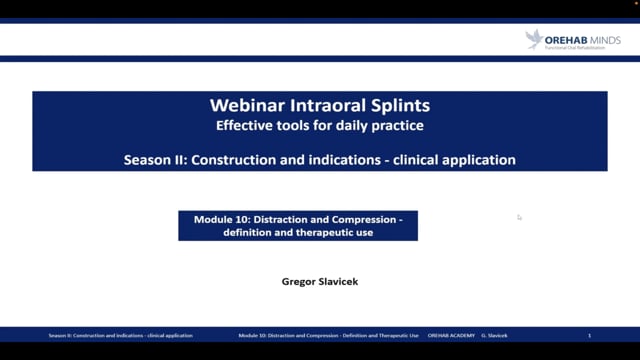 Дистракция суставного диска, онлайн-урок Грегора Славичека