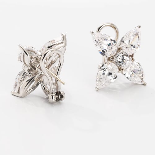 Flower Button Earrings (10.5 TCW)