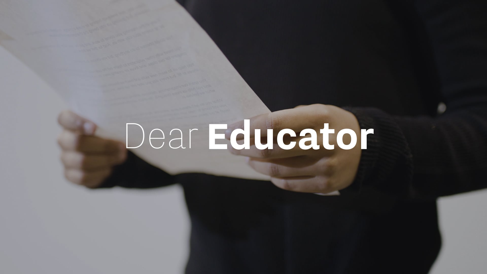 Generation Thrive - Dear Educator