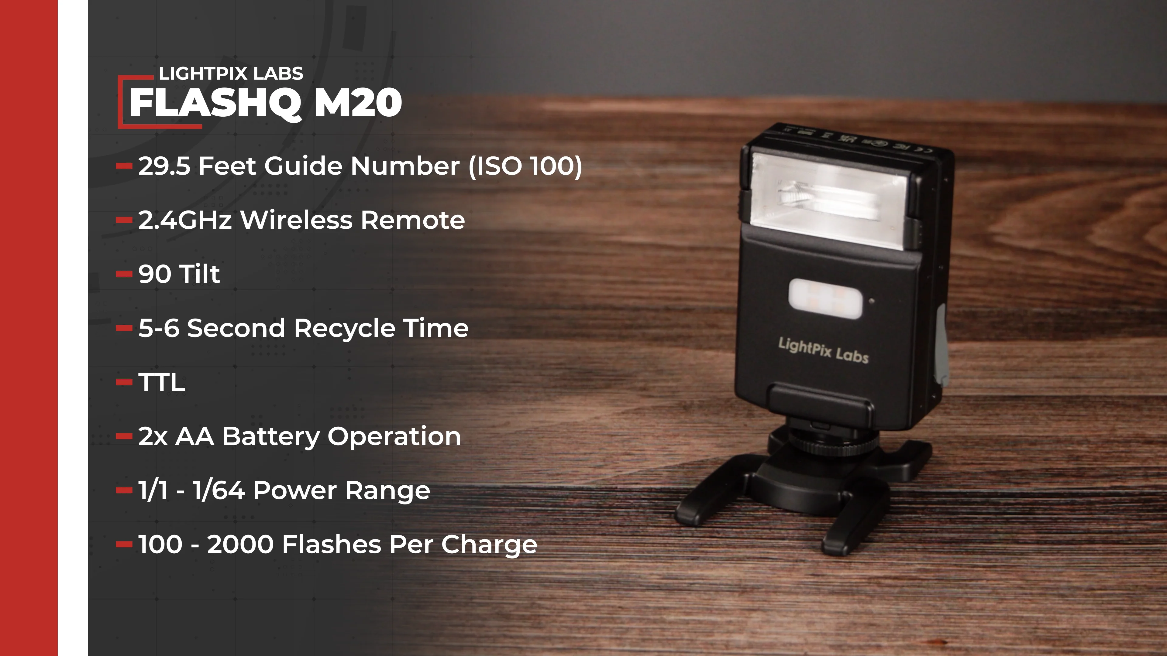 LightPix Labs FlashQ M20 with Transmitter 758475335379 B&H Photo