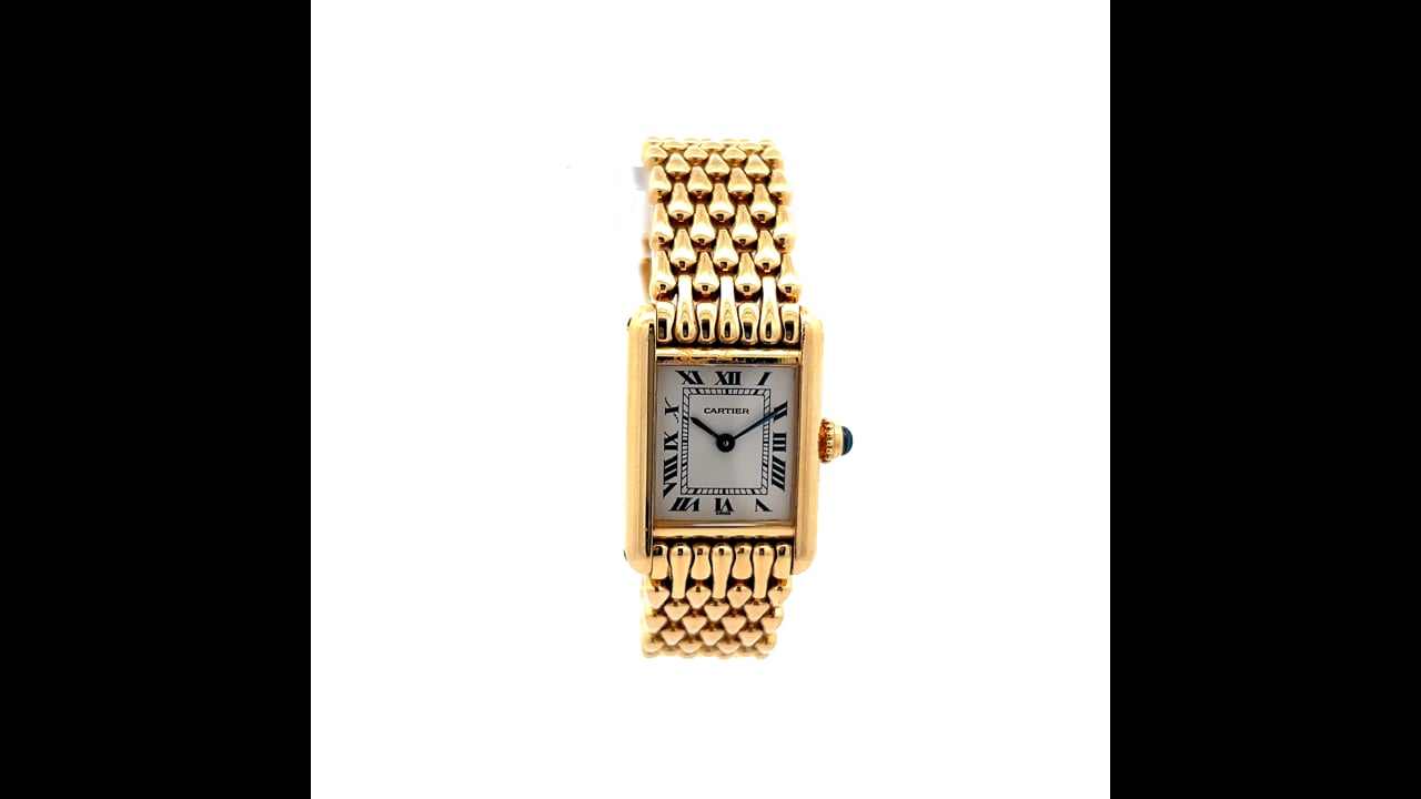 Cartier Tank Louis Teardrop Watch Bracelet in 18k Yellow  display picture 3