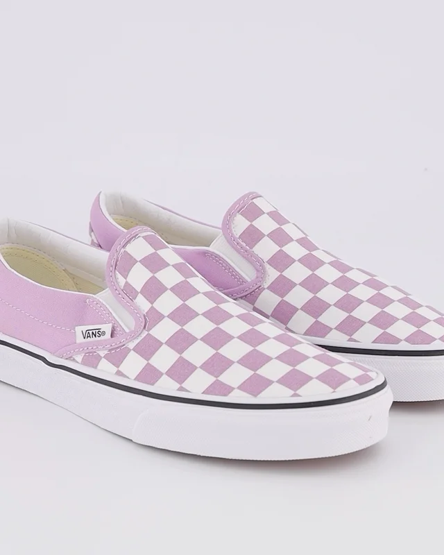 Light purple hot sale checkered vans