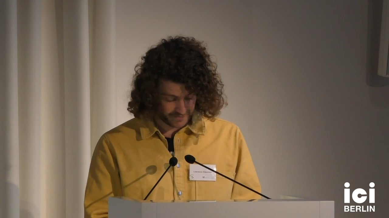 Talk by Lawrence Alexander