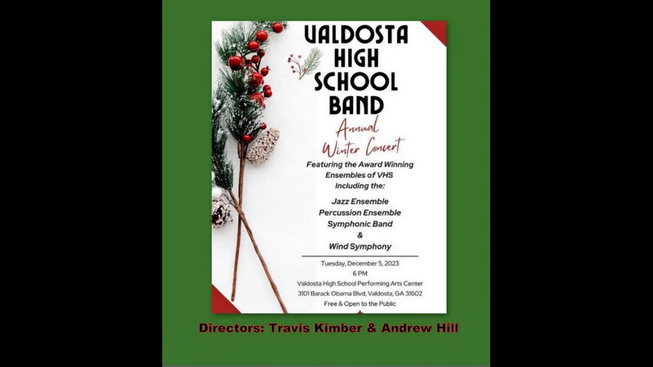 VHS Performing Arts Center VHS Band Winter Concert Dec. 5 2023 on Vimeo
