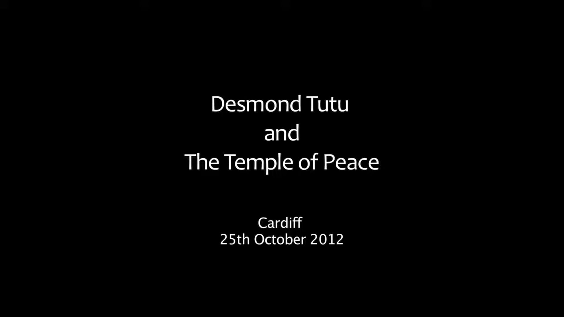 Archbishop Desmond Tutu’s visit to the Temple of Peace