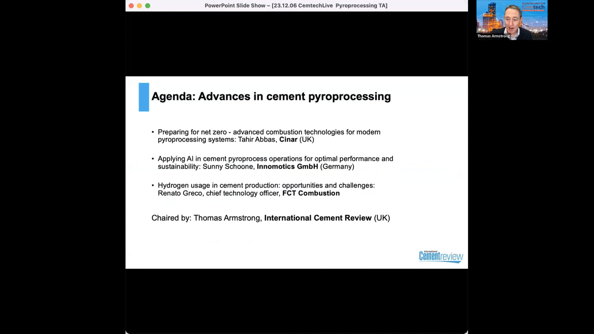 Cemtech Live Webinar: Advances in cement pyroprocessing technology