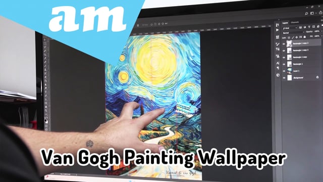 A.I. Generated Van Gogh Painting Wallpaper For AM.CO.ZA Sunnyrock HQ Print and Application