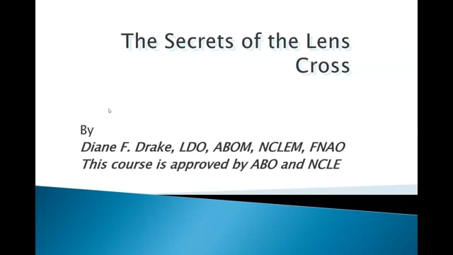 The Secrets of the Lens Cross