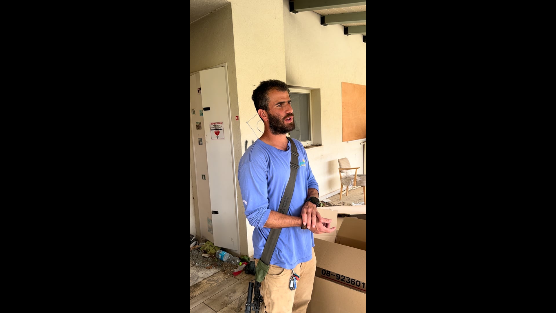 Yarden Explians the story of the house in Kibbutz Beeri