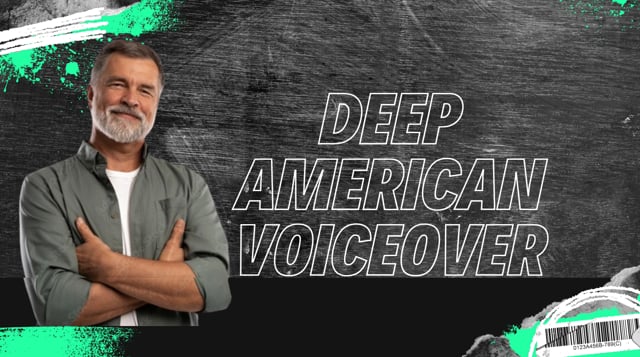 record a professional deep american male voiceover