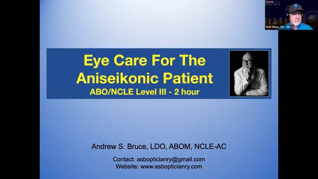 Eye Care for The Aniseikonic Patient