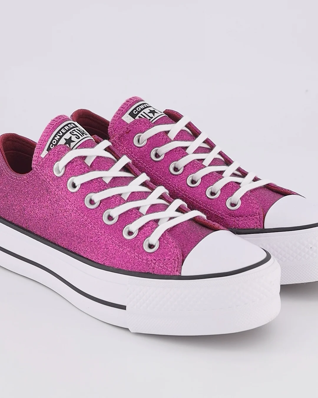 Shop Converse Womens Chuck Taylor All Star Sparkle Party Lift in Pink