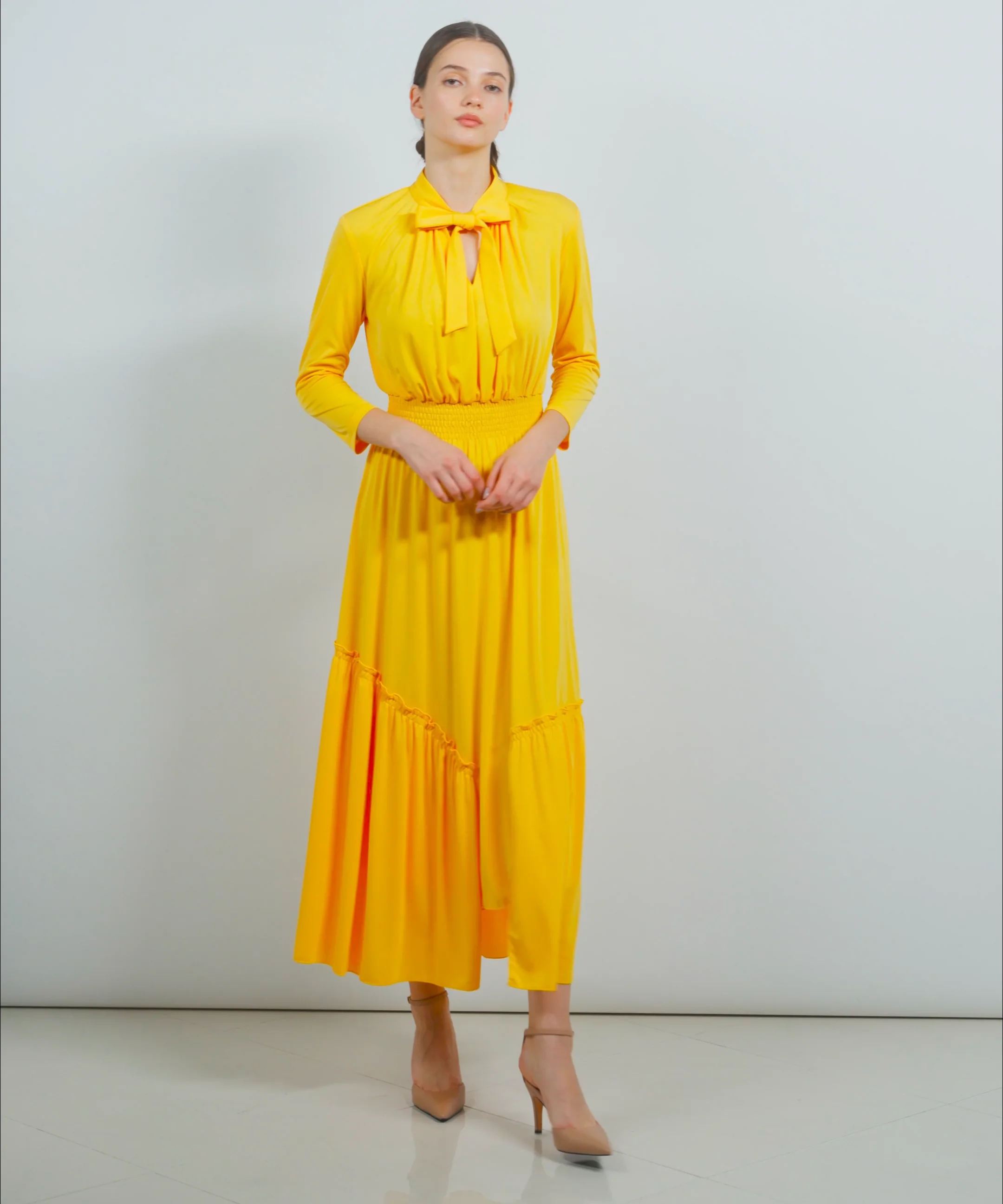 CORCOVADO / Hi-twist Smooth Jersey ボウタイドレス(SALE