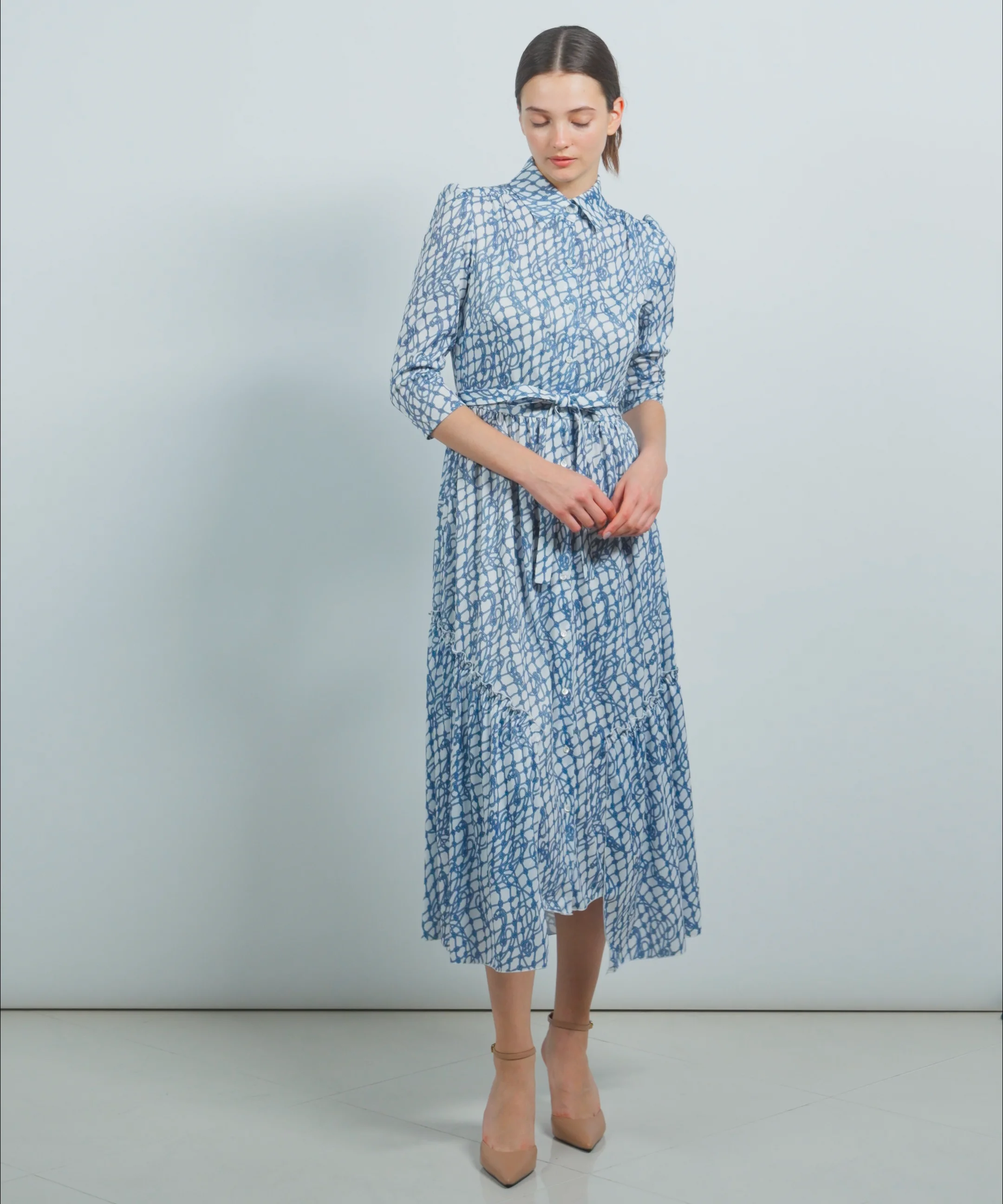 定価6.5万タグ付✨️CORCOVADO Smooth ジャージーシャツドレス CORCOVADO / Polyester Smooth Jersey シャツドレス(SALE
