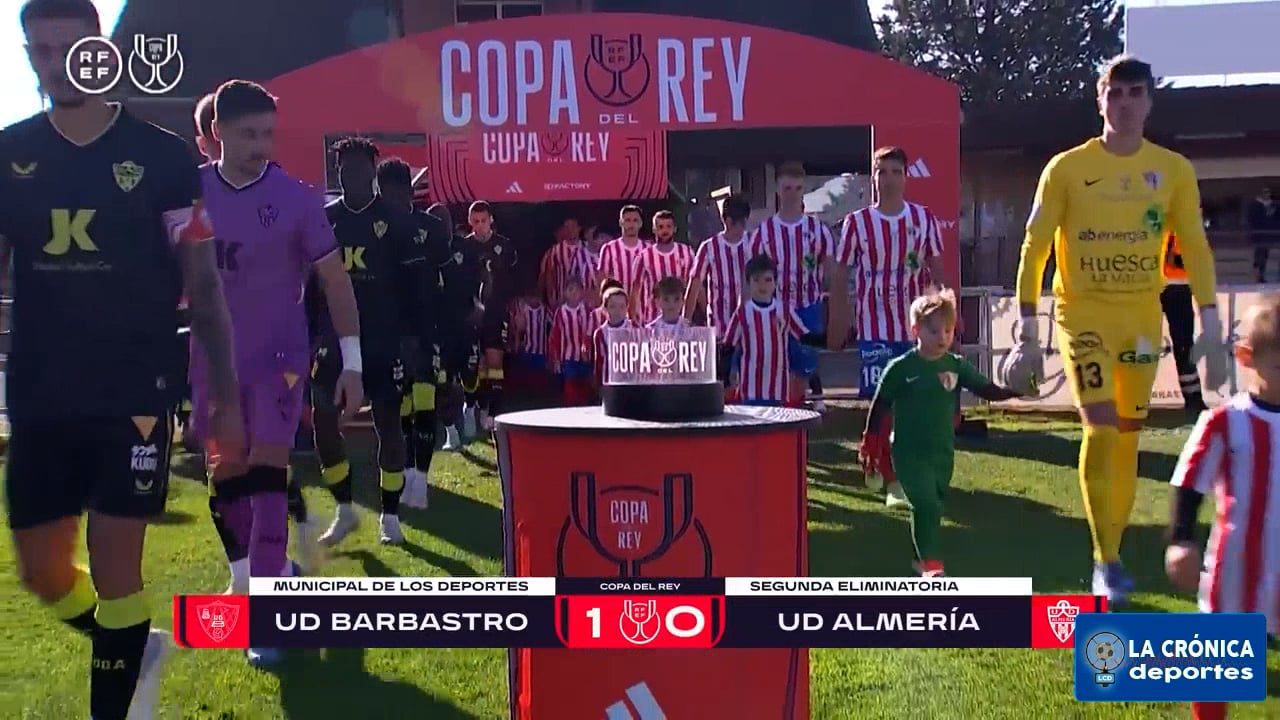 (RESUMEN Y GOL) UD Barbastro 1-0 UD Almería / 2ª Eliminatoria Copa de Rey / Fuente: YouTube Real Federación Española de Fútbol