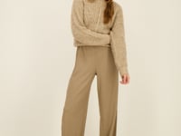 Taupe knitted jumper | My Jewellery