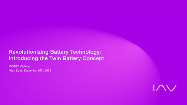 Revolutionizing battery technology – introducing the twin battery concept