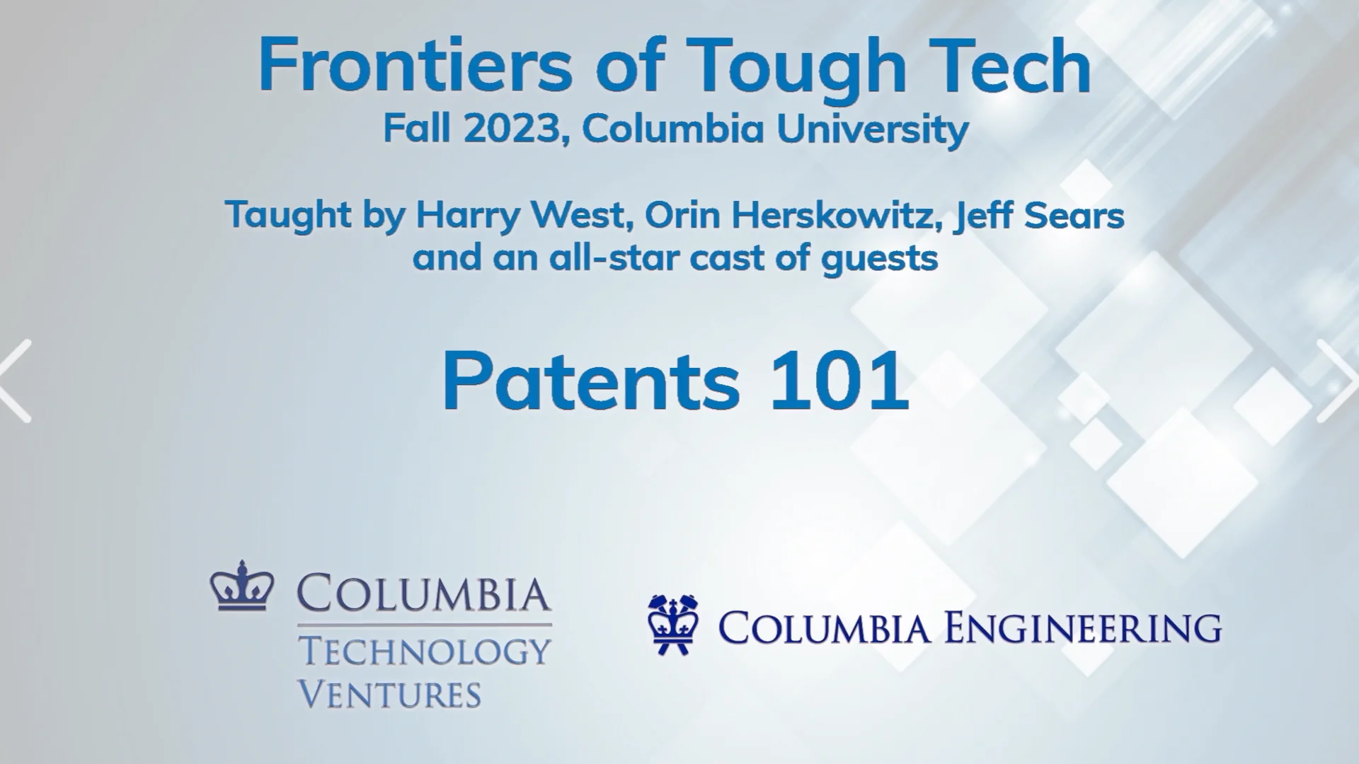 Patents 101 on Vimeo