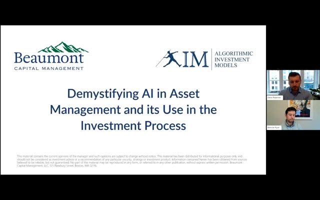 Demystifying AI and its Use in the Investment Process