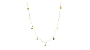 Italian 10kt Yellow Gold Mini Star Station Necklace