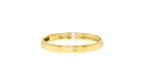 Italian 10kt Yellow Gold Diamond-Cut Star Ring
