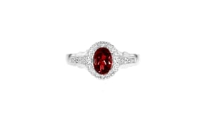 2.70 ct. t.w. Garnet Jewelry Set with White Topaz Accents Pendant Necklace, Earrings and Ring in Sterling Silver