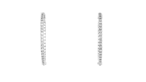 1.60 ct. t.w. Diamond Inside-Outside Hoop Earrings in 14kt White Gold