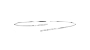 15 ct. t.w. Diamond Bypass Bangle Bracelet in Sterling Silver