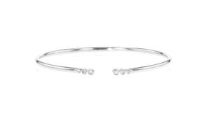 10 ct. t.w. Bezel-Set Diamond Open-Space Cuff Bracelet in Sterling Silver