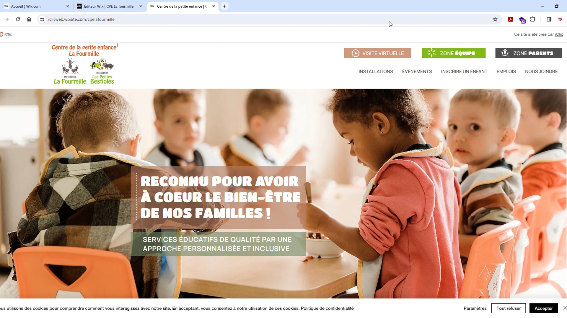 CPE La Fourmille modifier formulaire S'inscrire pour Se connecter