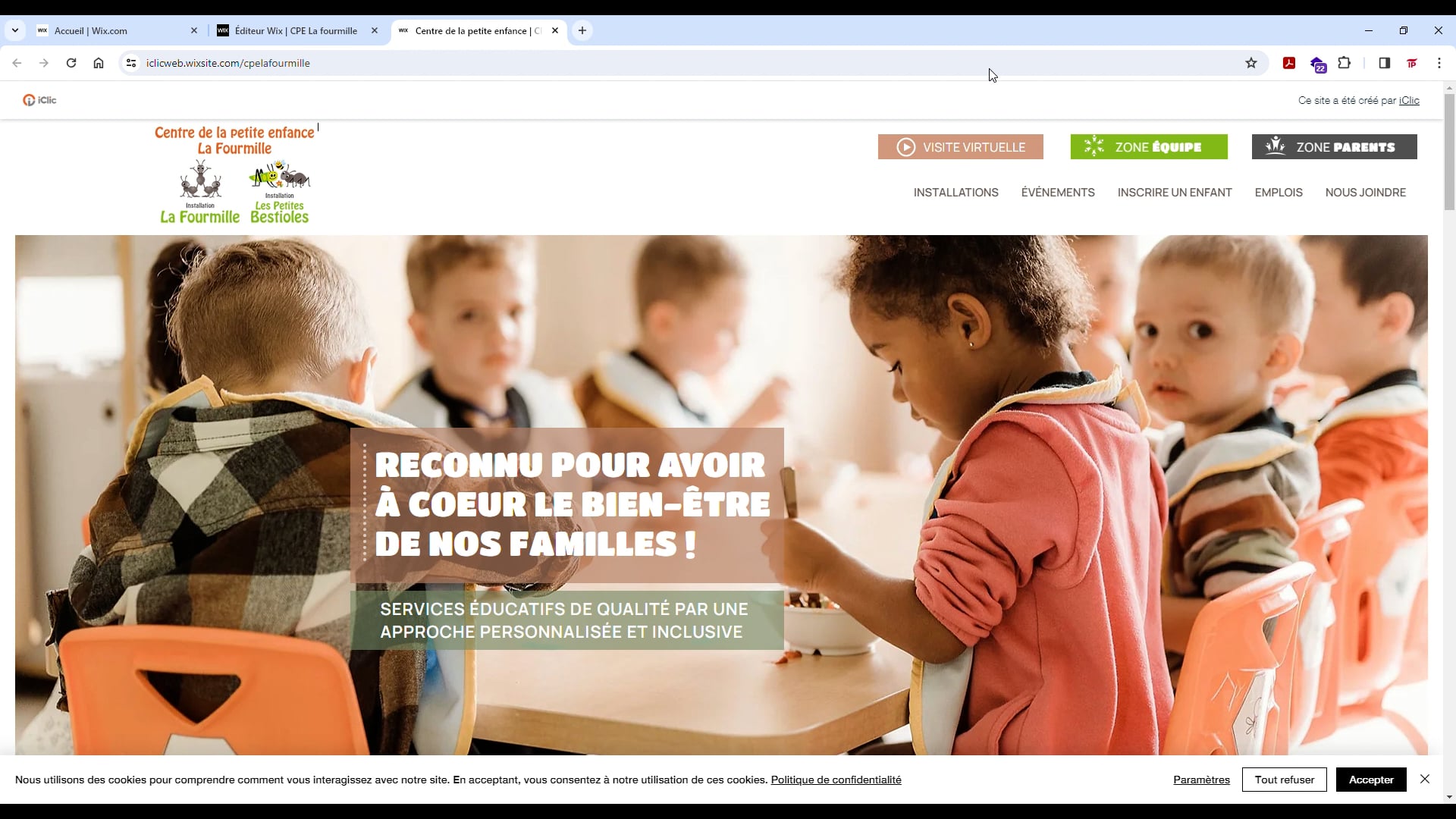 CPE La Fourmille modifier formulaire S'inscrire pour Se connecter