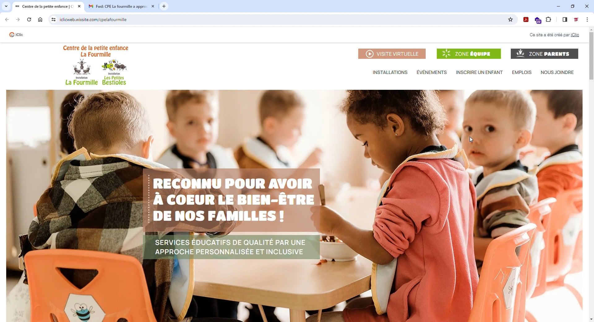 Processus inscription Zone parents | Zone équipe