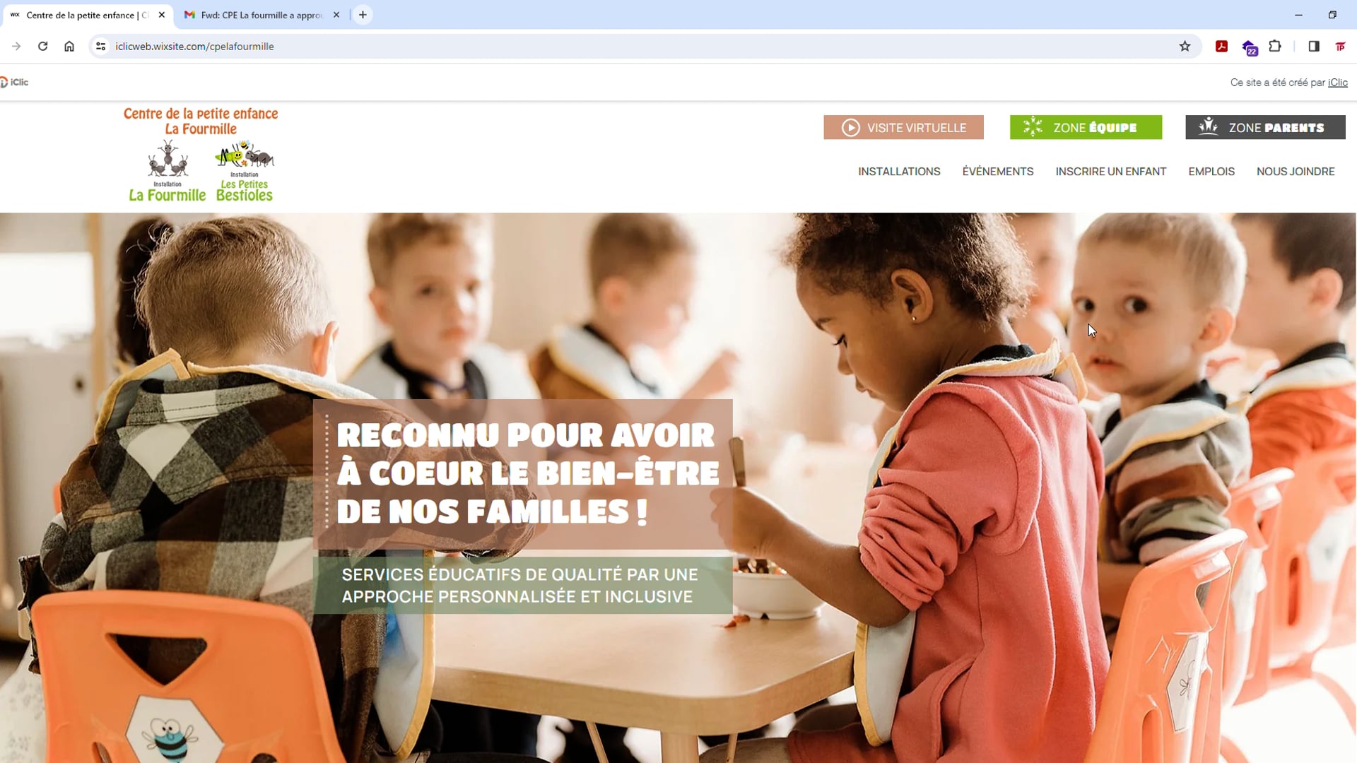 Processus inscription Zone parents | Zone équipe