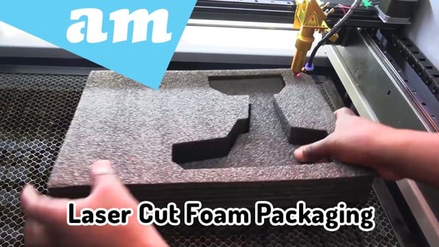 Custom Foam Packaging Foam Inserts by CO2 Laser Machine Demo on TruCUT 80W Desktop Laser