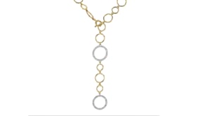 40 ct. t.w. Diamond Circle-Link Lariat Necklace in 18kt Gold Over Sterling