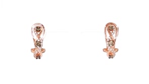 Le Vian .44 ct. t.w. Chocolate and Vanilla Diamond Twisted Earrings in 14kt Strawberry Gold