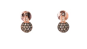 Le Vian .31 ct. t.w. Chocolate and Vanilla Diamond Earrings in 14kt Strawberry Gold