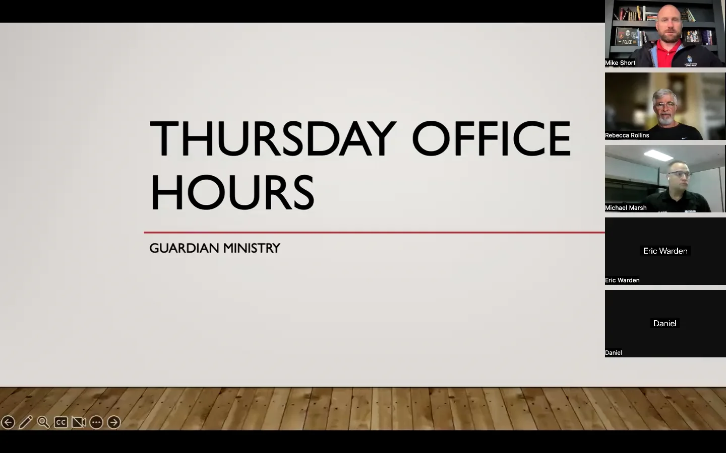 Thursday Office Hours 120723